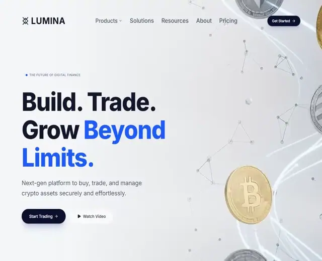 Lumina Hero 网页预览
